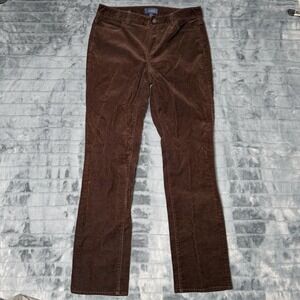 Talbots Pants Womens 10 Brown Corduroy Straight Leg Heritage Pockets Casual